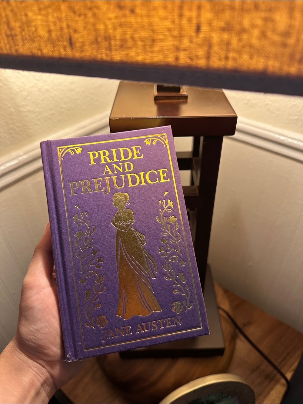 Purple Gold Embossed 'Pride and Prejudice' Book